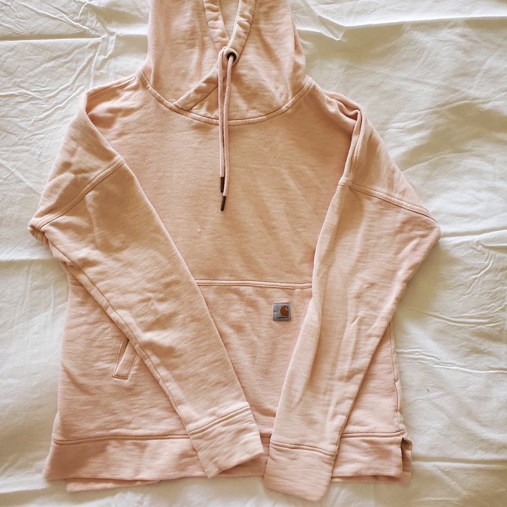 Carhartt Hoodie Pullover Relaxed Fit Pink Pastel Light Pink Small